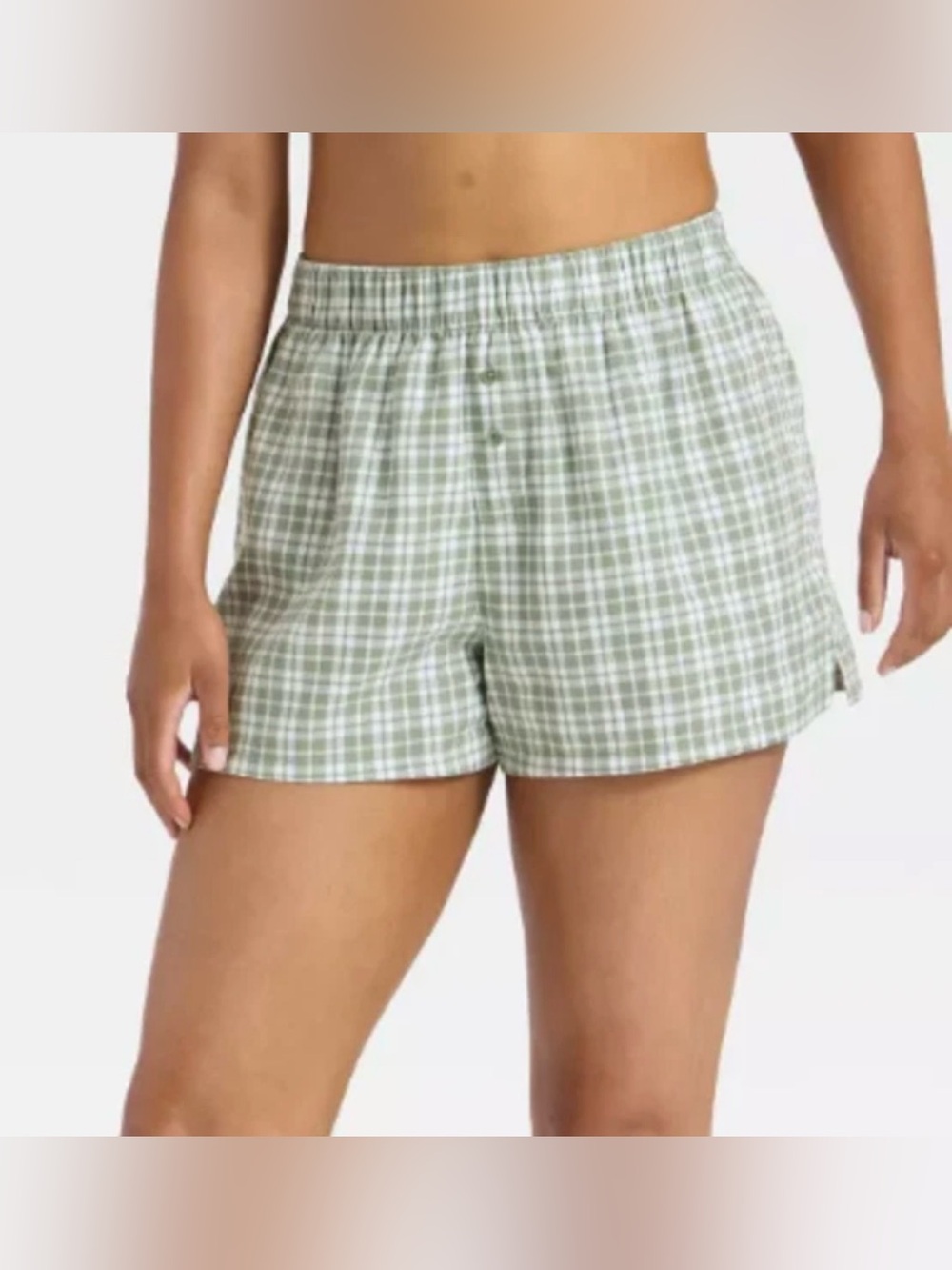 Wild Fable Women's Boxer Pajama Shorts
Green Plaid
Size 1X
New with Tag